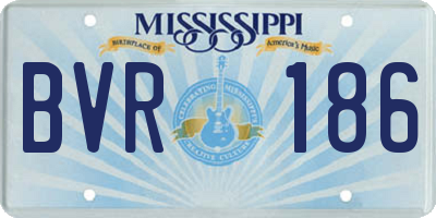 MS license plate BVR186