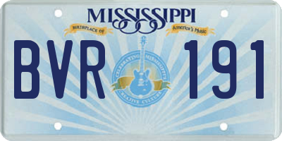 MS license plate BVR191