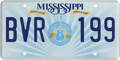 MS license plate BVR199