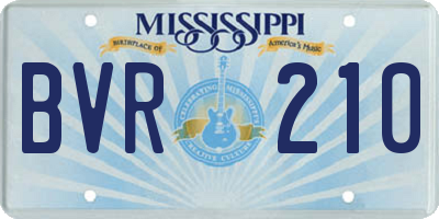 MS license plate BVR210