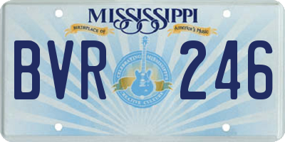 MS license plate BVR246