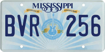 MS license plate BVR256