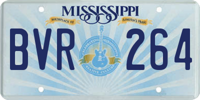 MS license plate BVR264