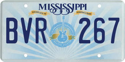 MS license plate BVR267