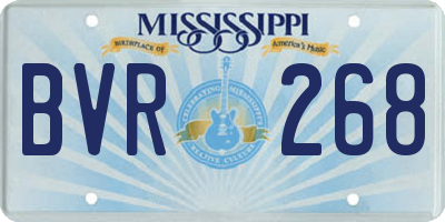 MS license plate BVR268