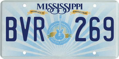 MS license plate BVR269
