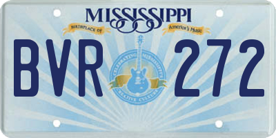 MS license plate BVR272