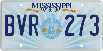 MS license plate BVR273