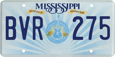 MS license plate BVR275