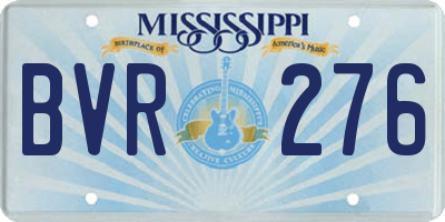 MS license plate BVR276