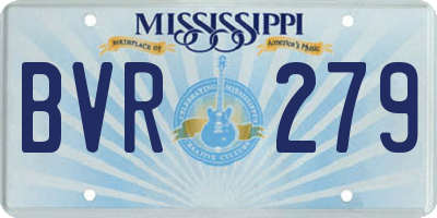 MS license plate BVR279