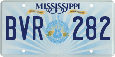 MS license plate BVR282