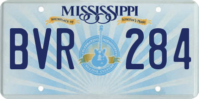 MS license plate BVR284
