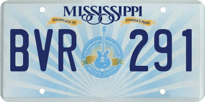 MS license plate BVR291