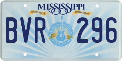 MS license plate BVR296