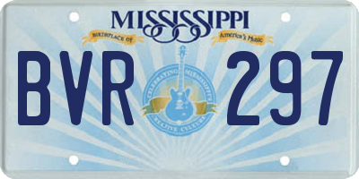 MS license plate BVR297