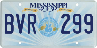 MS license plate BVR299