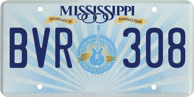 MS license plate BVR308