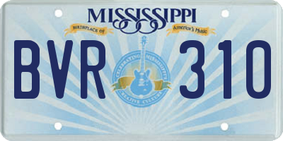 MS license plate BVR310