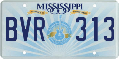 MS license plate BVR313