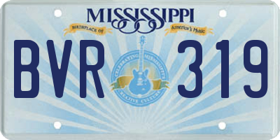 MS license plate BVR319