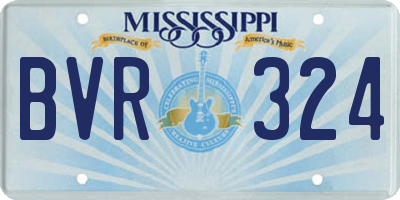 MS license plate BVR324