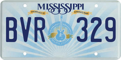 MS license plate BVR329