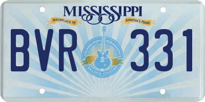 MS license plate BVR331