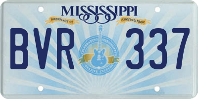 MS license plate BVR337