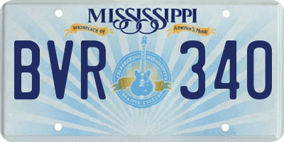 MS license plate BVR340
