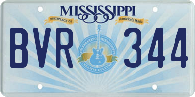 MS license plate BVR344