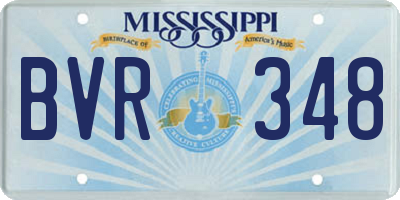 MS license plate BVR348