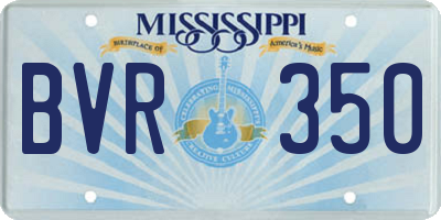 MS license plate BVR350