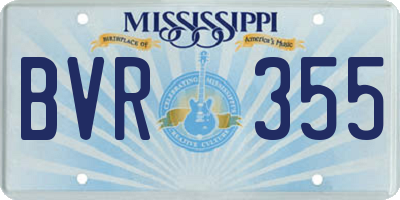 MS license plate BVR355