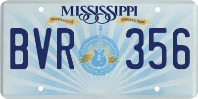 MS license plate BVR356
