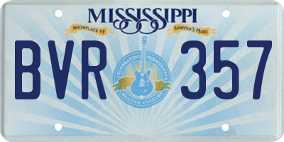 MS license plate BVR357