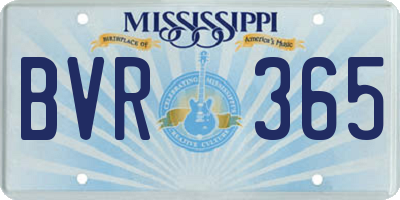 MS license plate BVR365