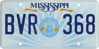 MS license plate BVR368
