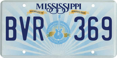MS license plate BVR369