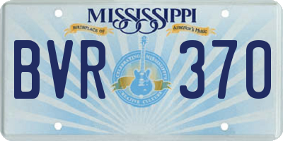 MS license plate BVR370