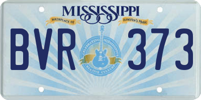 MS license plate BVR373