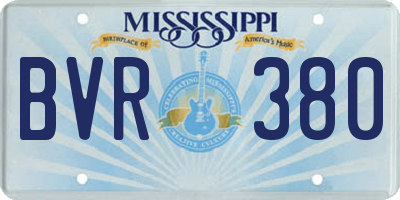 MS license plate BVR380