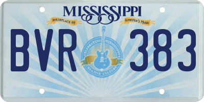 MS license plate BVR383