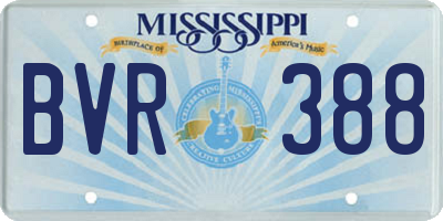 MS license plate BVR388