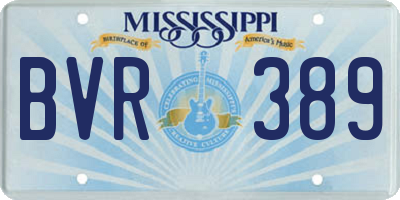 MS license plate BVR389