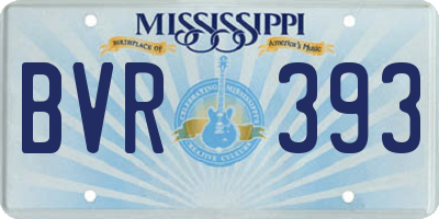 MS license plate BVR393