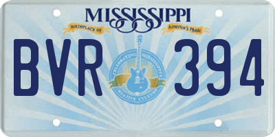 MS license plate BVR394