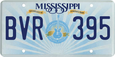 MS license plate BVR395