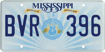 MS license plate BVR396