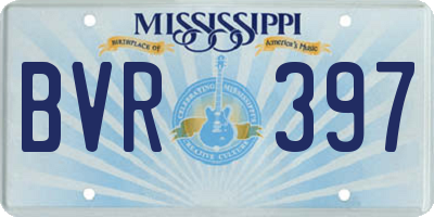 MS license plate BVR397